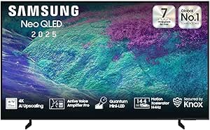 تلفزيون سامسونج 65 بوصة نيو QLED 4K - معالج NQ4 AI الجيل الثاني، 144 هرتز، موديل QA65QN1EFAUXSA