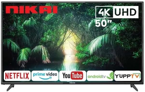 تلفزيون نيكاي 50 بوصة ذكي 4K UHD - نظام أندرويد 9.0، واي فاي، دقة فائقة الوضوح - موديل UHD50SLED-FL