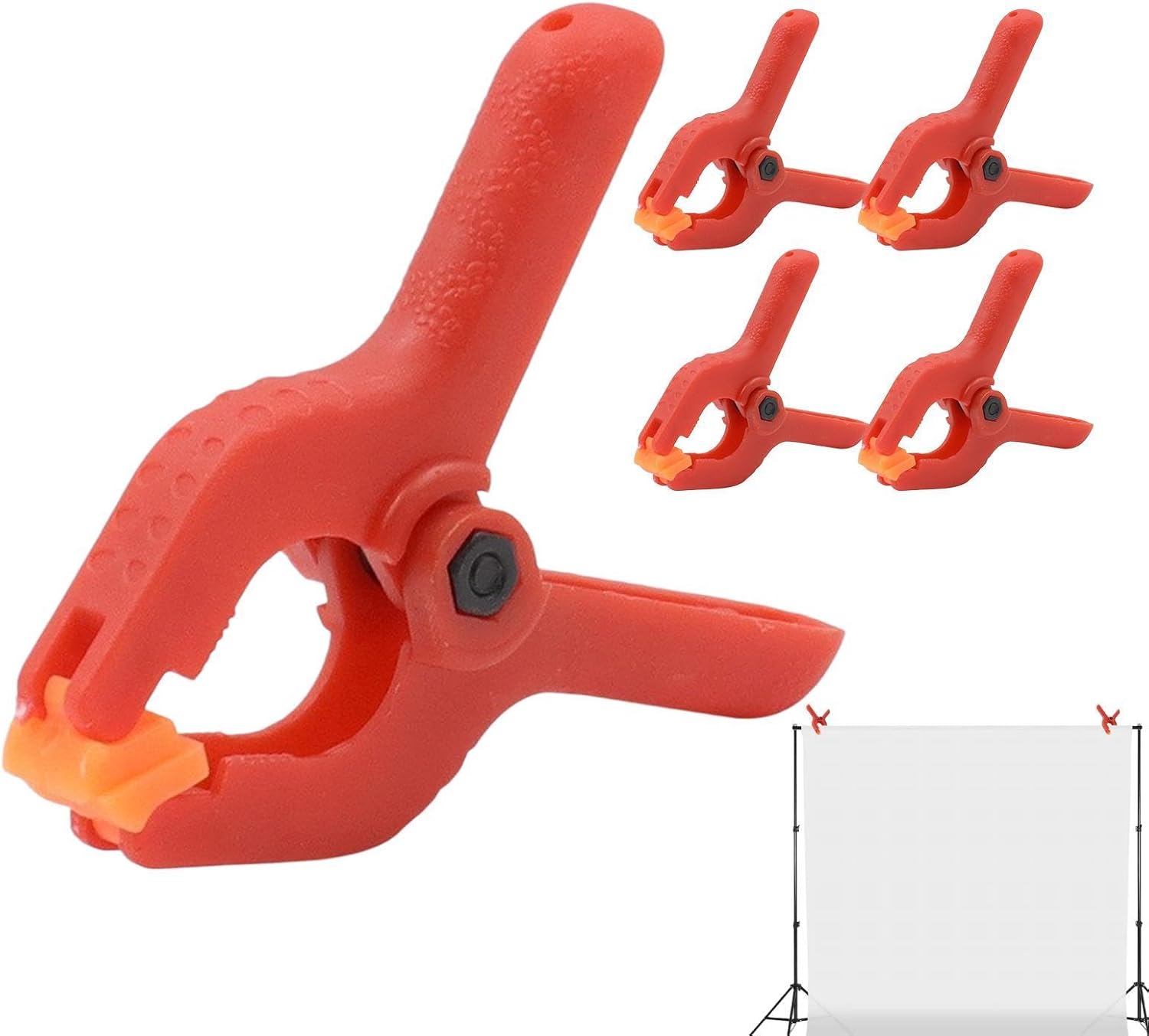 مشابك خلفيات تصوير (Backdrop Clamps) - مقاس 2.5×2.2 إنش، شديدة التحمل ومتعددة الاستخدامات