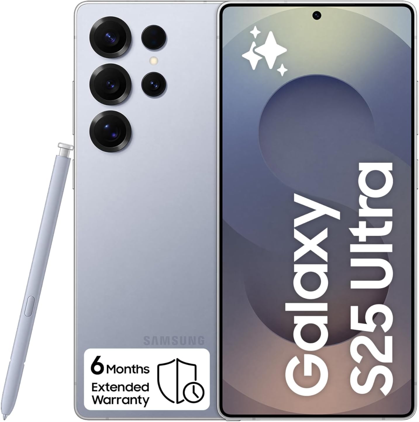 جوال سامسونج جالكسي S25 الجديد - أداء ذكي مع رام 12GB، كاميرا احترافية بدقة 200MP، حصري من أمازون (تيتانيوم أزرق فضي).