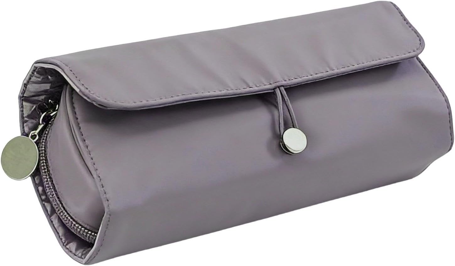 منظم فرش مكياج   --    Makeup Brush Organizer - Waterproof Portable Pouch | Travel Makeup Brushes Bag - for Vacation Daily Use Home Office School Dorm Studio Party, Gray, الرجوع إلى الوصف, Unisex