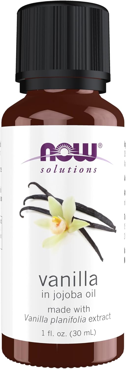 زيت الفانيليا العطري النقي من ناو سولوشنز (Now Solutions) - رائحة طبيعية ومهدئة، حجم 1 أونصة (30 مل).