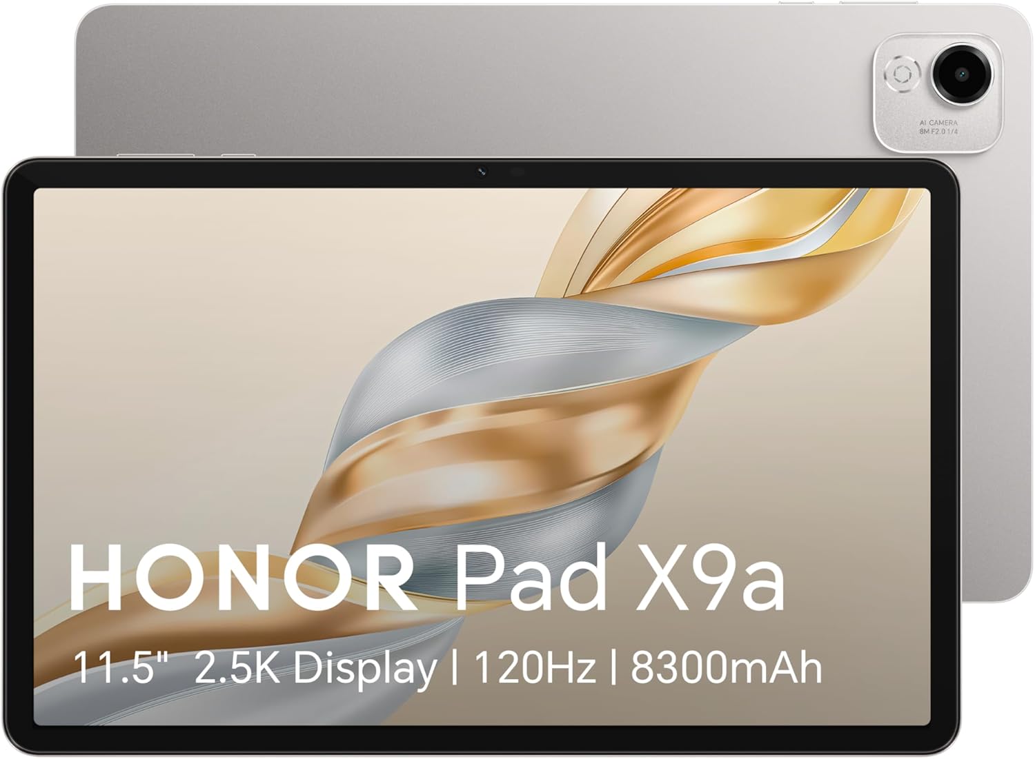تابلت هونر باد X9a (2025) - شاشة 11.5 بوصة 120Hz، ذاكرة 8GB RAM + 128GB، معالج سناب دراجون 685، بطارية ضخمة 8300mAh، رمادي (مع غطاء مجاني).
