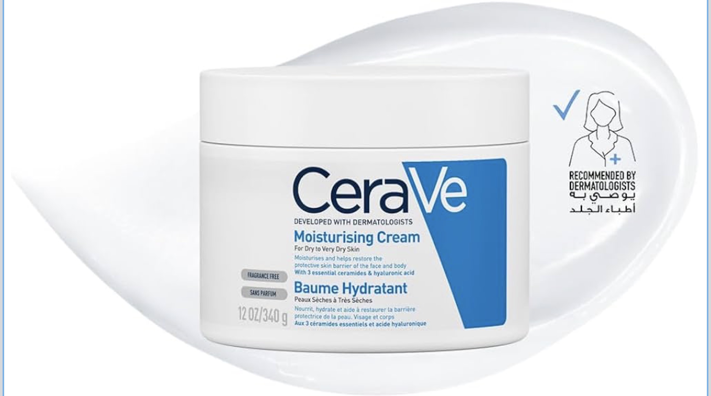 CeraVe Moisturizing Cream for Dry to Very Dry Skin (340g)
