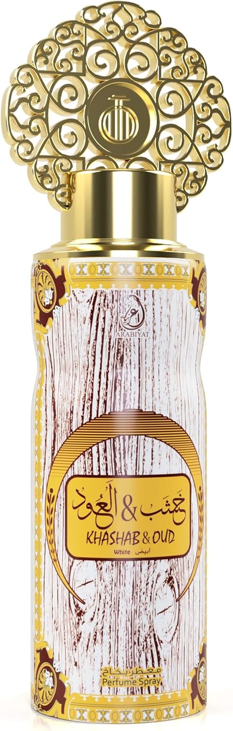 بخاخ الجسم الخشب والعود من عربيات (Arabiyat) - عطر أبيض فاخر - 200 مل - انتعاش يدوم طويلاً