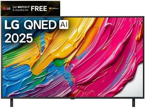 تلفزيون إل جي 65 بوصة 4K QNED80 - ذكي، تقنية 2025، ريموت سحري AI، موديل 65QNED80A6A