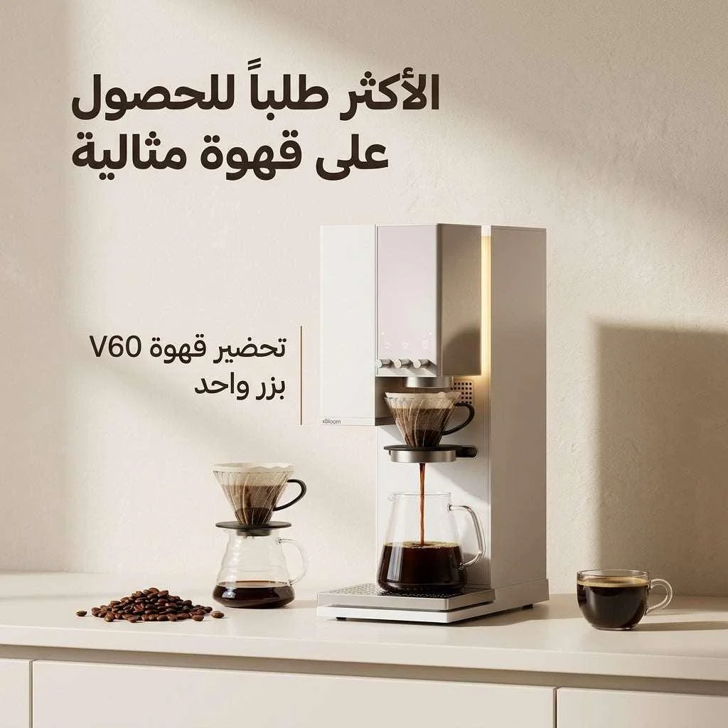ماكينة xBloom لتحضير القهوة المقطرة V60 - احترافية بلمسة واحدة