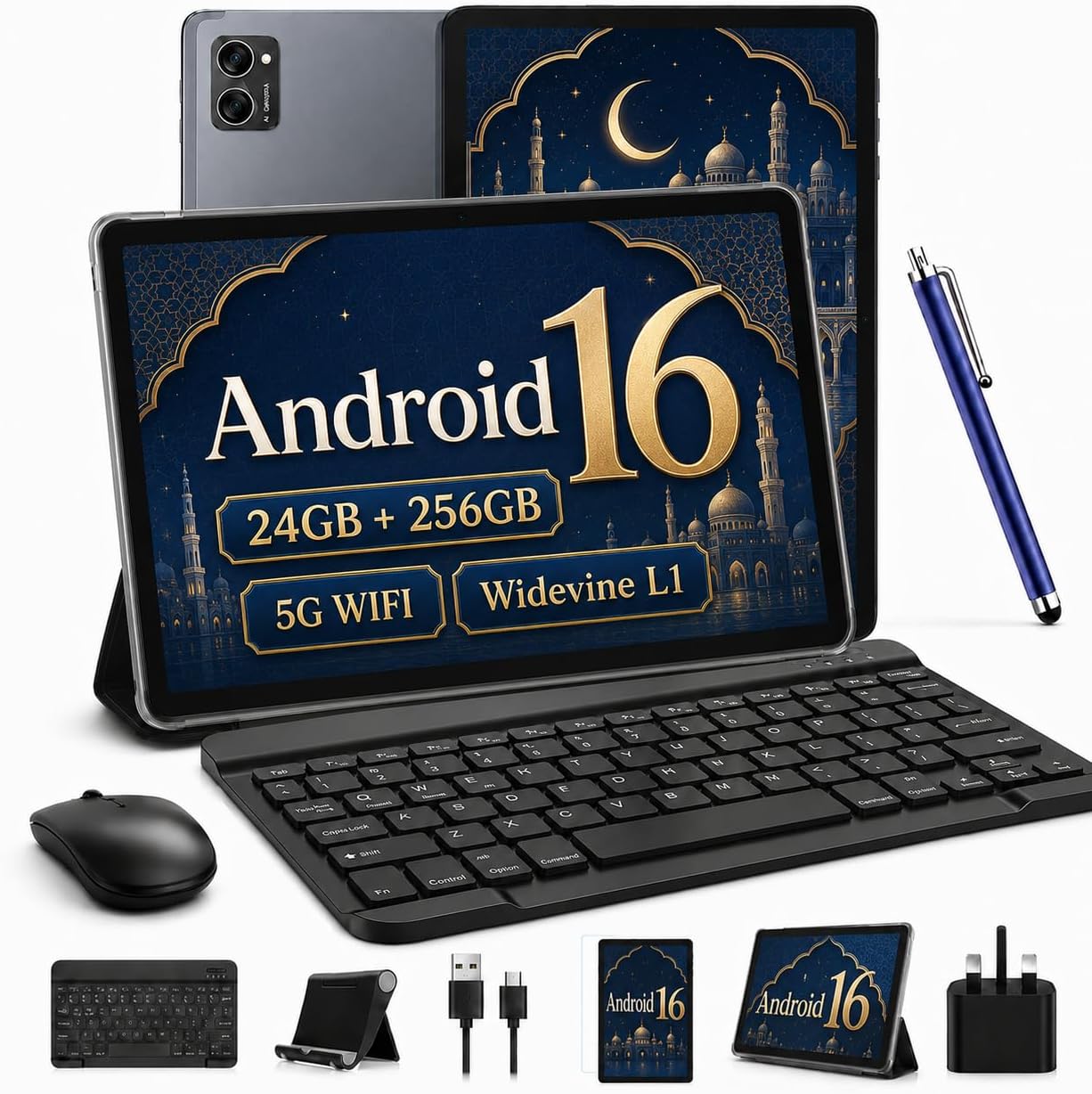 تابلت تابوي 10 بوصة 2 في 1 - أداء فائق 24GB رام و256GB تخزين مع كيبورد