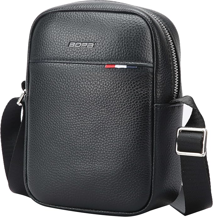 شنطة حبال (Sling Bag) من بوباي للجنسين – تصميم عصري وعملي، لون أسود (15 × 6 × 20 سم)