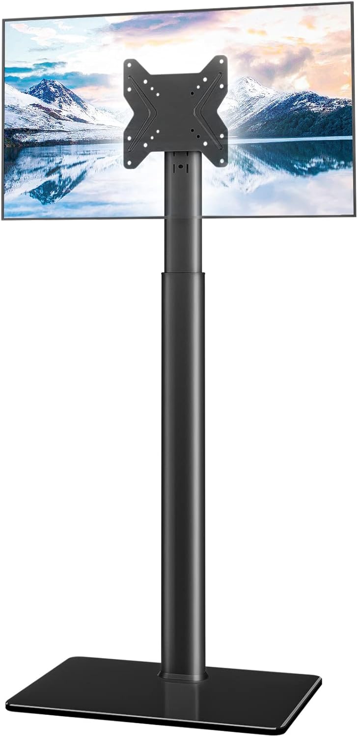 حامل تلفزيون أرضي عالمي مع قاعدة دوارة - يدعم شاشات LED و LCD مقاس 19 إلى 43 بوصة