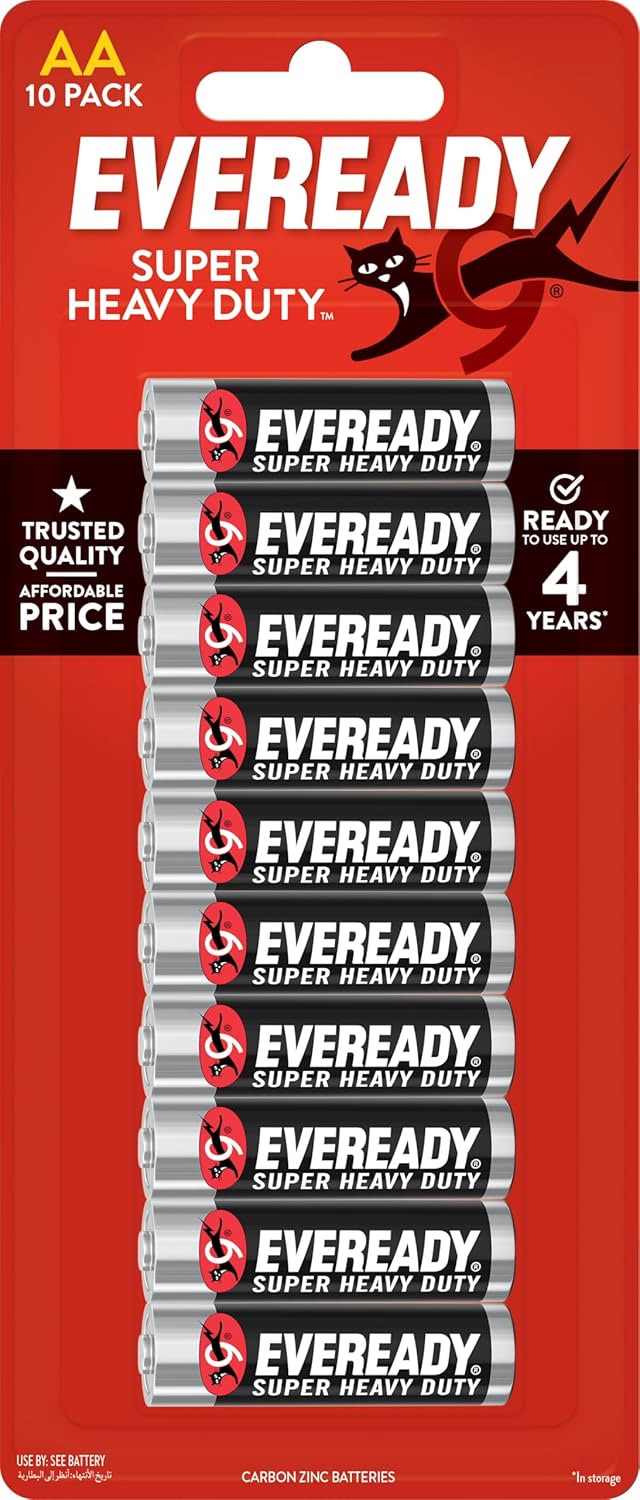 بطارية إيفريداي (Eveready) شديدة التحمل – موديل BP10 – حجم AA – طاقة موثوقة لأجهزتك اليومية