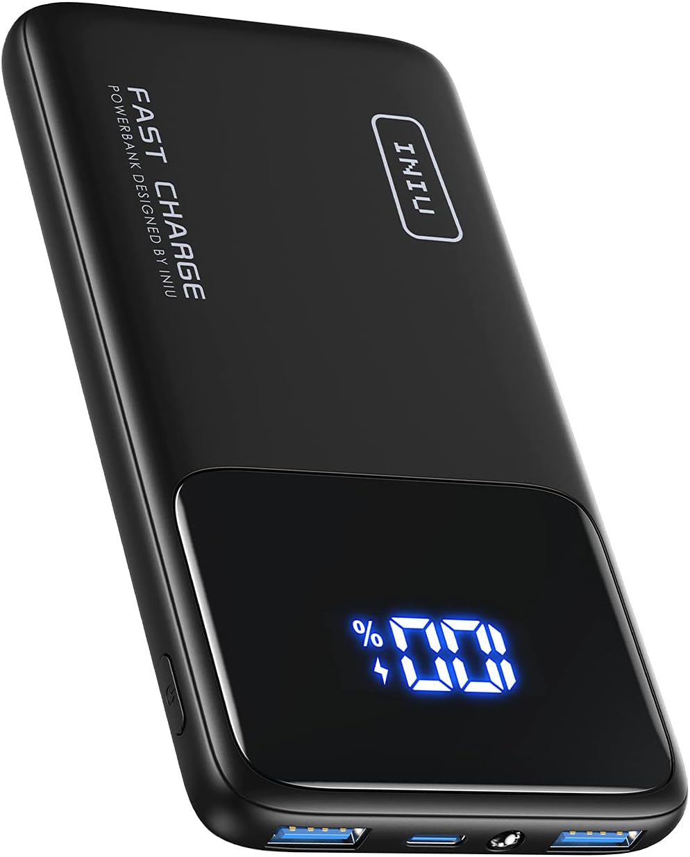 باور بانك إينيو (INIU) سعة 10,000 مللي أمبير - شحن سريع 22.5 وات، يدعم PD 3.0 و QC 4.0، منفذ USB-C ثنائي الاتجاه، متوافق مع آيفون 15-12، سامسونج وآيباد